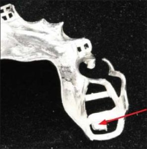 Figure 5-27. Positive protrusion (tissue stop) on the tissue surface of the minor connector.